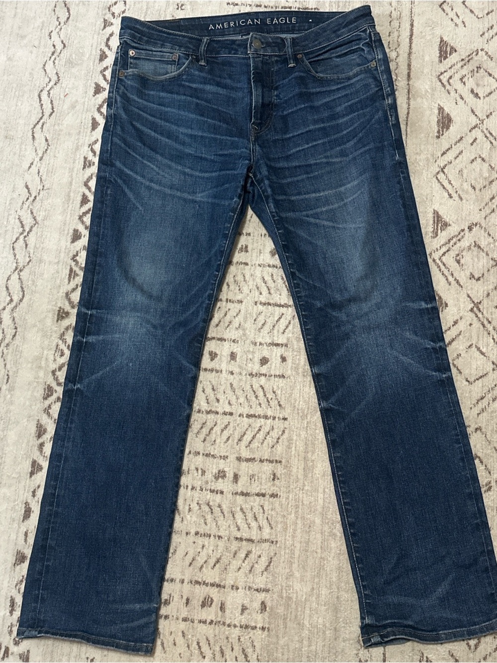 American Eagle Outfitters Men's Dark Blue Original Bootcut Jeans 34x32